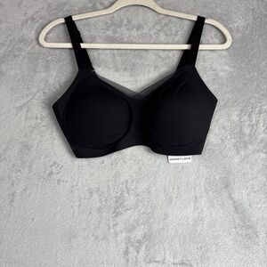 Honeylove CrossOver Bra Black Wire-Free Seamless Shapewear S+ LWBR0308B NEW